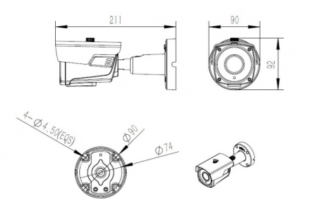 Камера TopVision LBP60HTC500FK 4M/5M 2.8-12MM Камера TopVision LBP60HTC500FK 4M/5M 2.8-12MM
